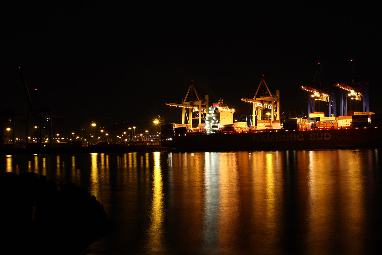 Hamburger Hafen Nachts